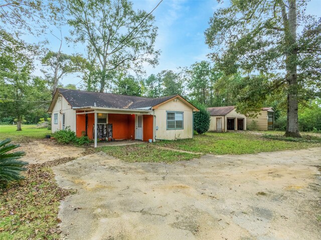 view of single story home