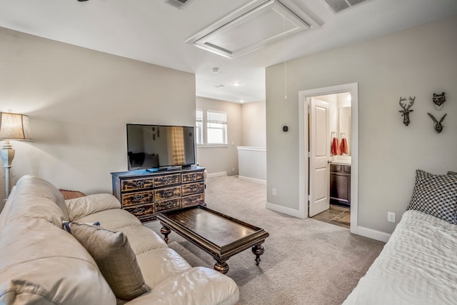 view of carpeted living room