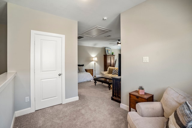 interior space with light colored carpet