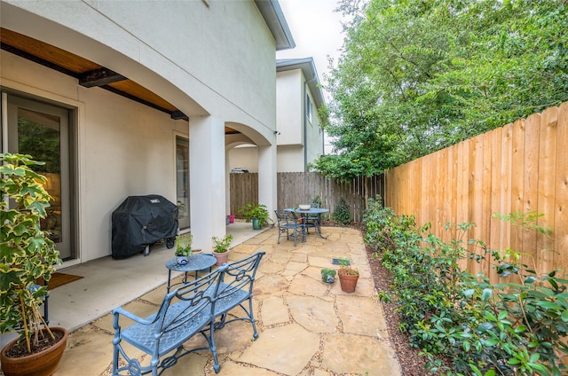 view of patio / terrace featuring grilling area