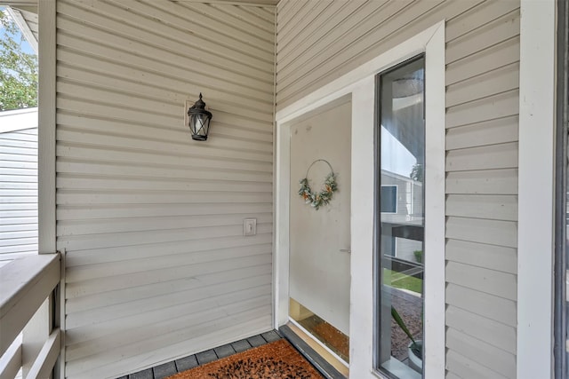 view of doorway to property