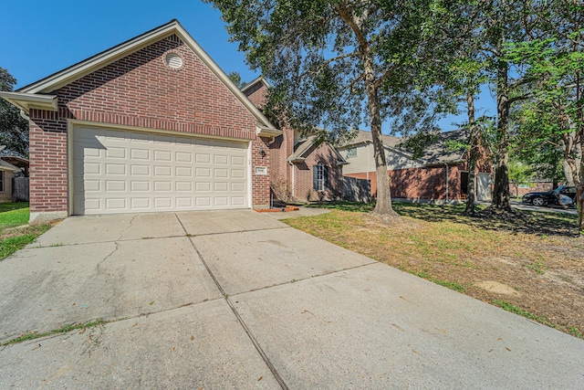 view of front property with a garage