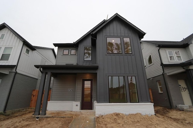 view of modern farmhouse