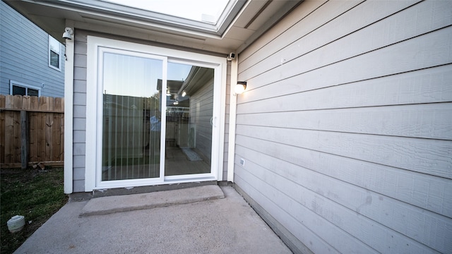 view of doorway to property