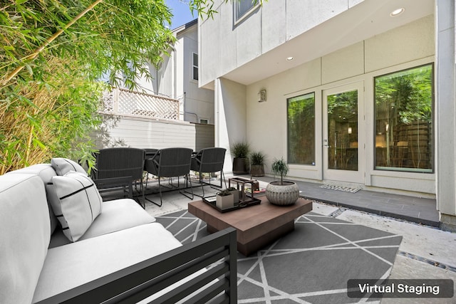 view of patio / terrace featuring outdoor lounge area