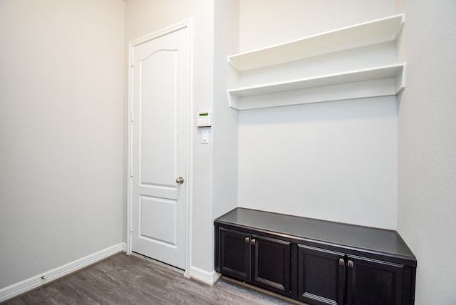 mudroom featuring hardwood / wood-style floors