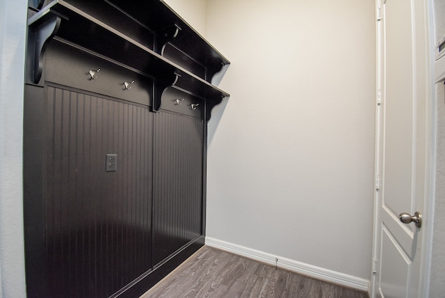 mudroom featuring hardwood / wood-style floors