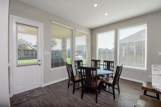 dining room featuring dark hardwood / wood-style floors