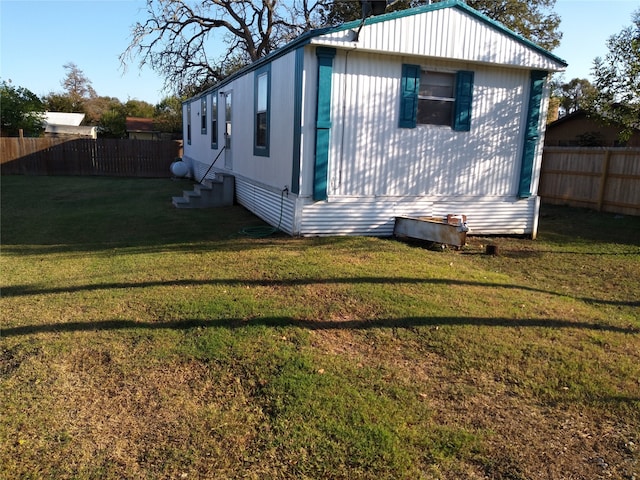 exterior space with a lawn