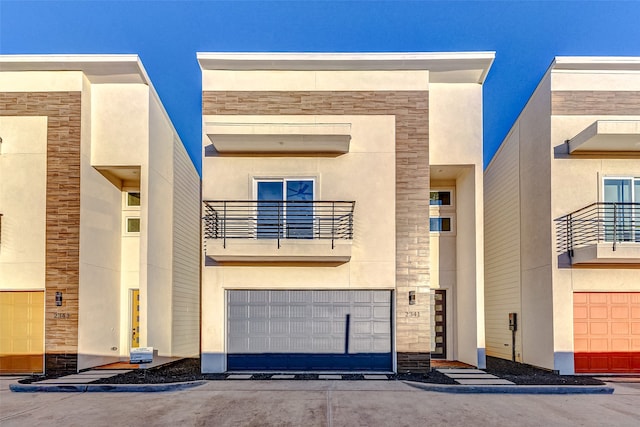 contemporary house with a balcony