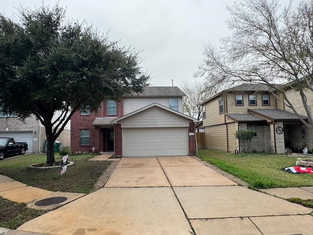 front facade featuring a front yard