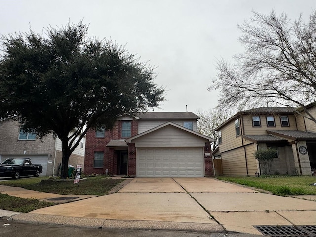 view of property with a garage