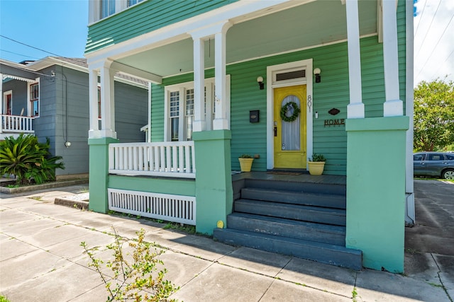 view of front facade with a porch