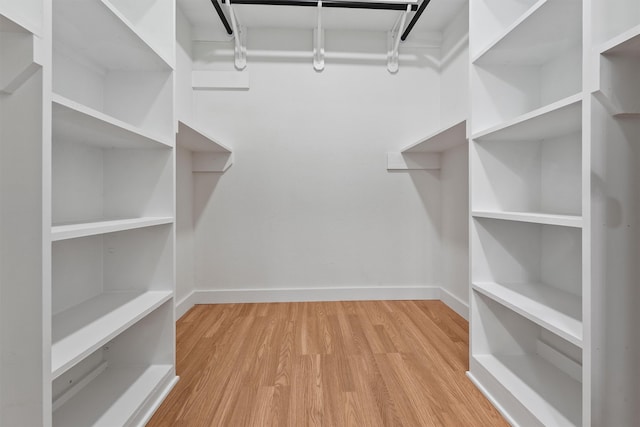 spacious closet featuring wood-type flooring