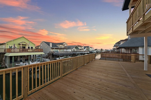 view of deck at dusk