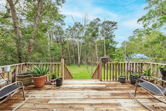 view of wooden terrace