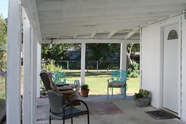 view of sunroom / solarium