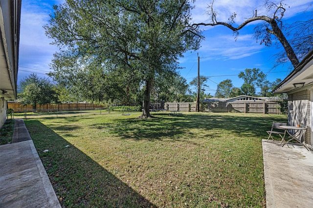 view of yard with a patio area