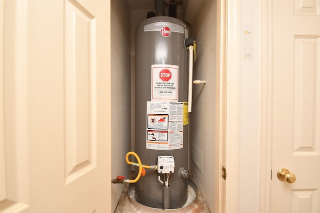 utilities featuring gas water heater