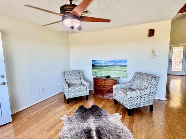 113 Cottonwood Rd, Trinity, TX 75862 - living area featuring ceiling fan and wood finished floors