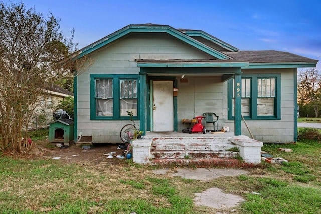 bungalow featuring a porch