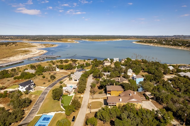 1464 Lakeside Dr W, Canyon Lake, TX 78133 - drone / aerial view featuring a water view