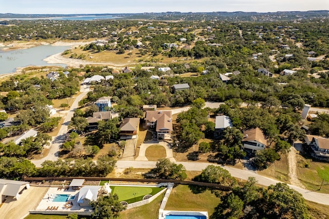 1464 Lakeside Dr W, Canyon Lake, TX 78133 - aerial view with a water view