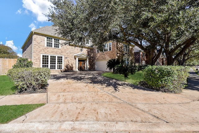 view of front facade with a garage