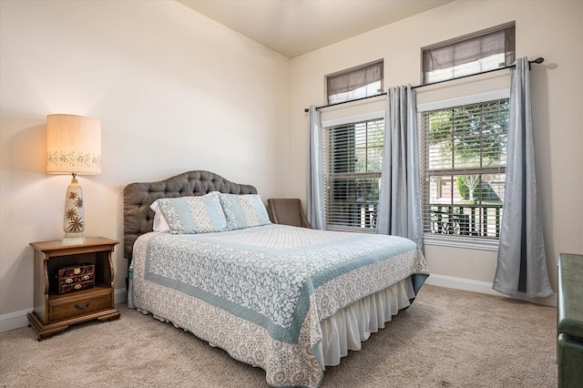 bedroom with carpet floors