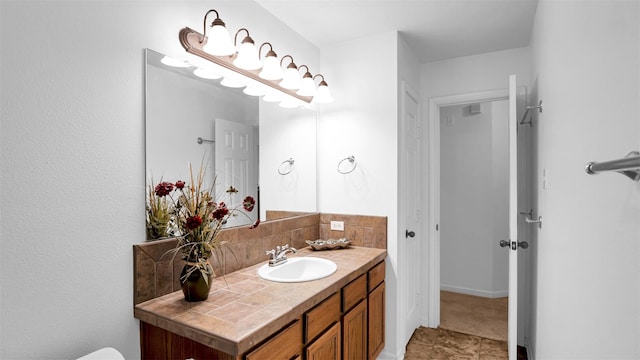 bathroom featuring vanity and tile patterned floors