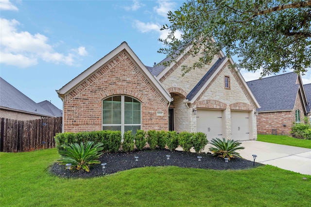 view of front of house featuring a front lawn