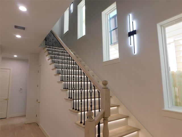 view of stairs