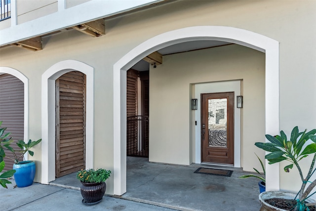 view of doorway to property