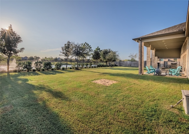 view of yard with a patio