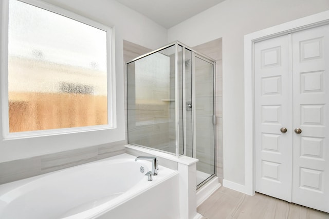 14906 Rural Ridge Rd, Cypress, TX 77429 - bathroom with a shower stall and a bath