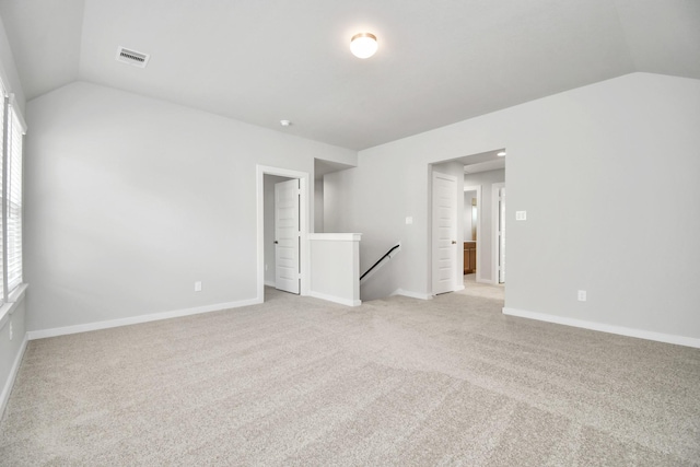 14906 Rural Ridge Rd, Cypress, TX 77429 - spare room featuring lofted ceiling and light colored carpet