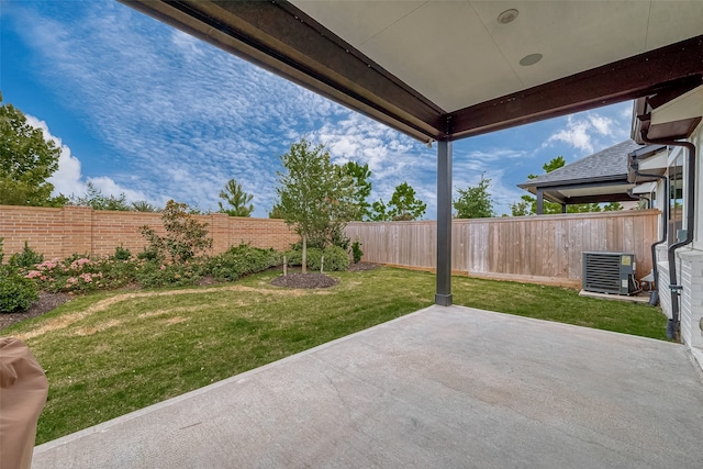 view of patio / terrace with central AC