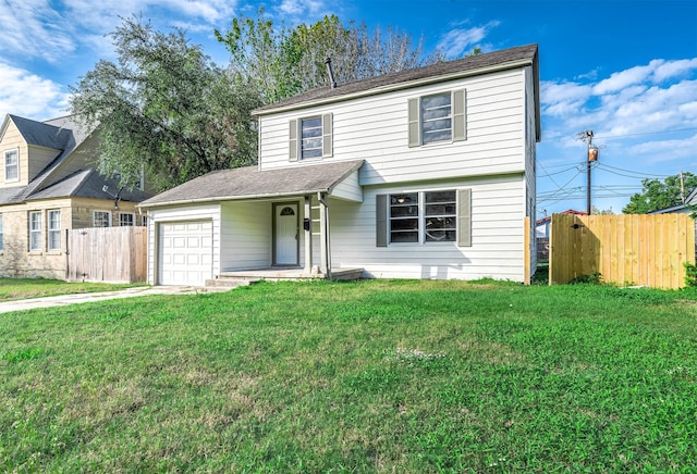 view of property featuring a front yard