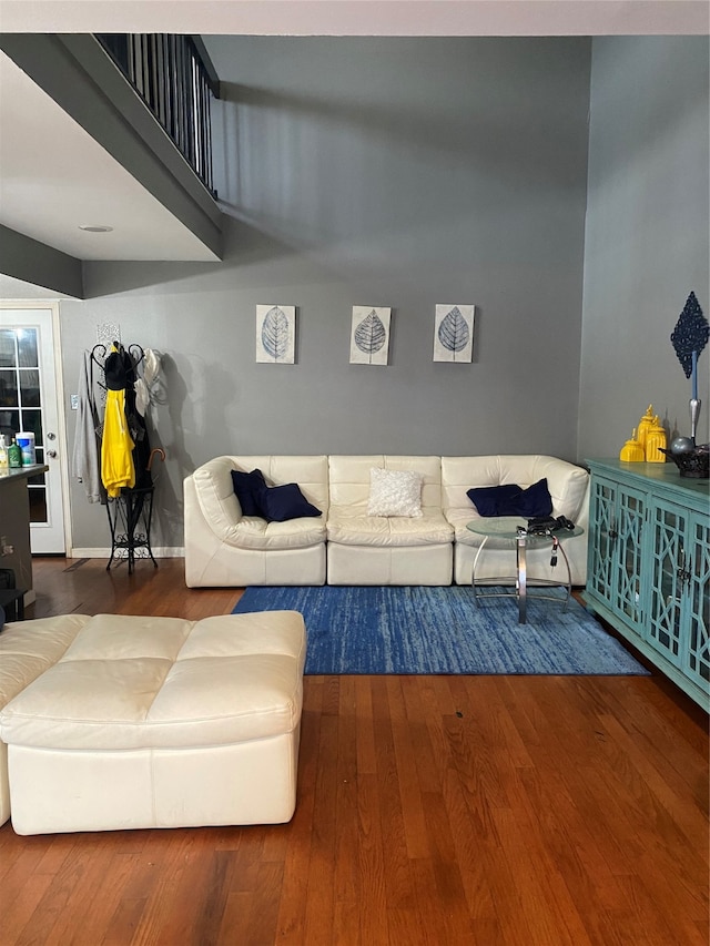 living room featuring hardwood / wood-style floors