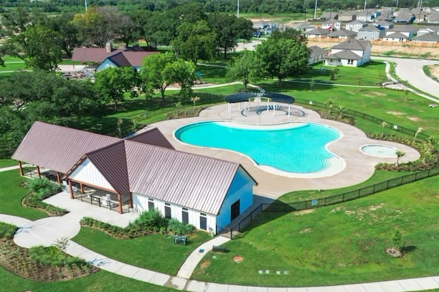 birds eye view of property