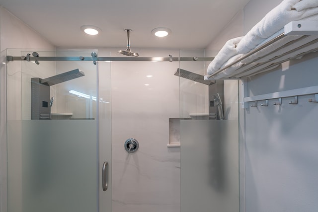 bathroom with walk in shower