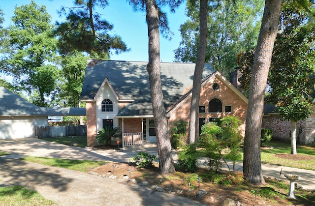 view of front of home featuring covered porch