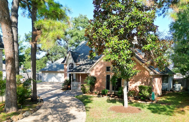 view of front facade with a garage