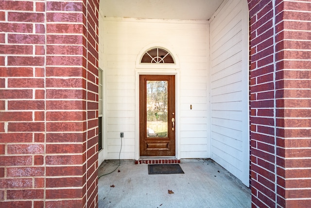 view of exterior entry