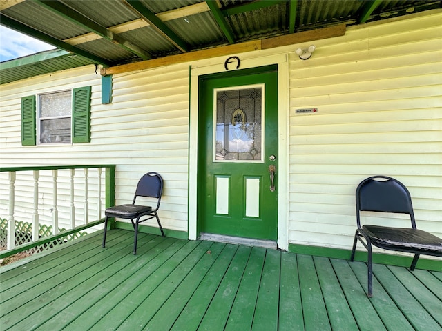 view of doorway to property