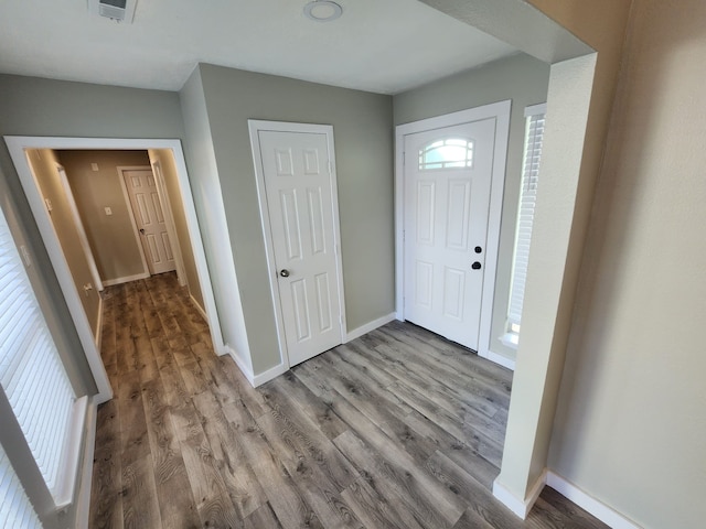 foyer featuring hardwood / wood-style floors