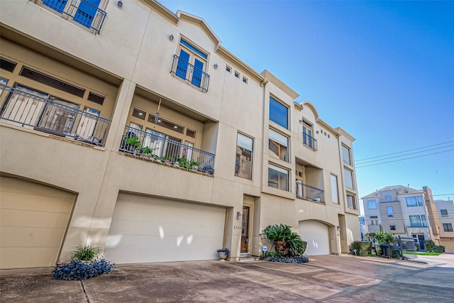 view of property with a garage