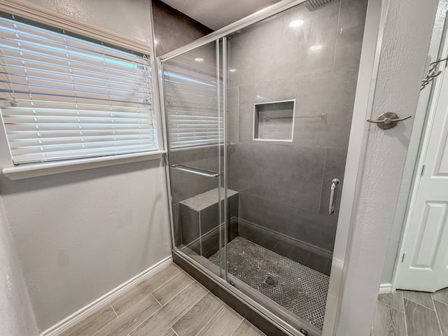 bathroom with walk in shower