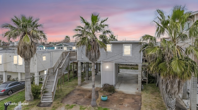 beach home with a carport