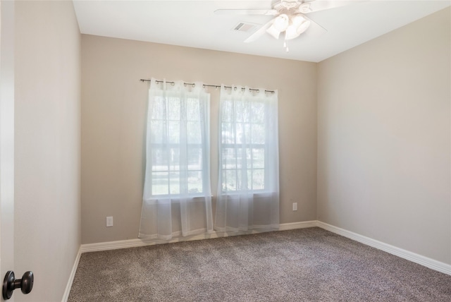 16979 Concord Dr, Conroe, TX 77385 - empty room featuring carpet floors, ceiling fan, and baseboards